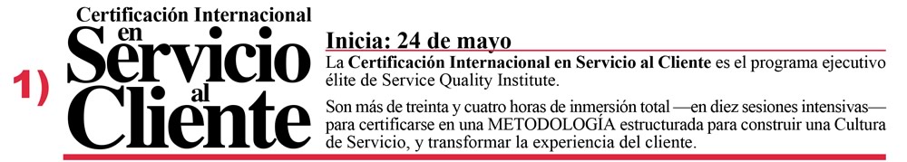 Certificación Internacional en Servicio al Cliente