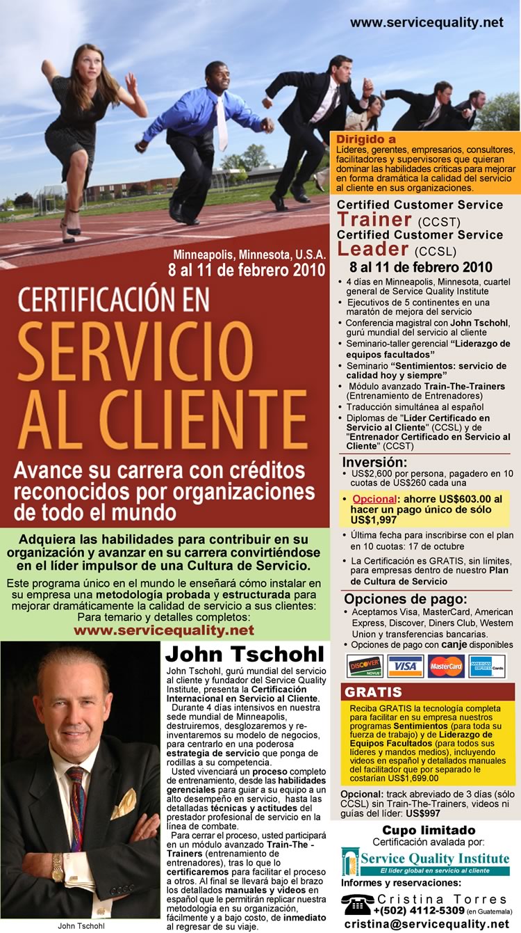 Certificacion Internacional en Servicio al Cliente