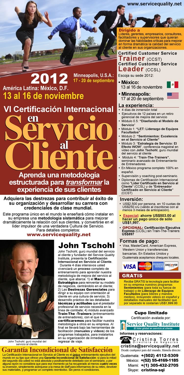 Certificacion Internacional en Servicio al Cliente