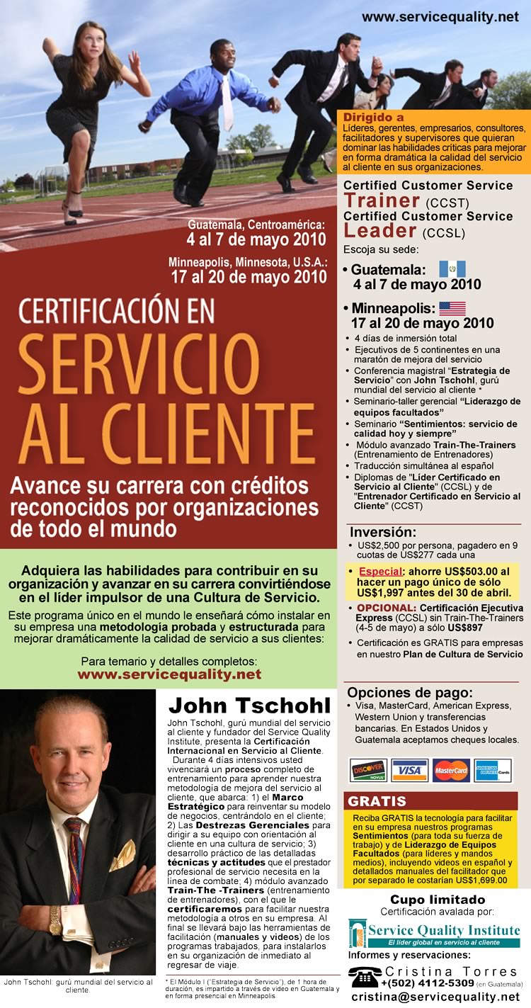 Certificacion Internacional en Servicio al Cliente