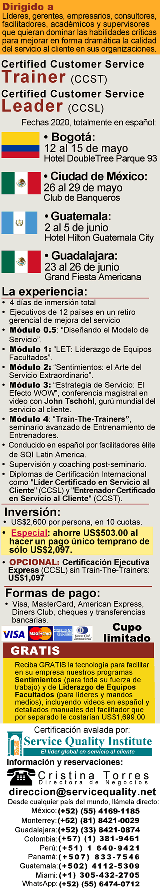Certificacion Internacional en Servicio al Cliente